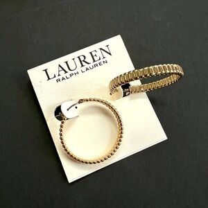 Lauren Ralph Lauren Ribbed Hoop Earrings